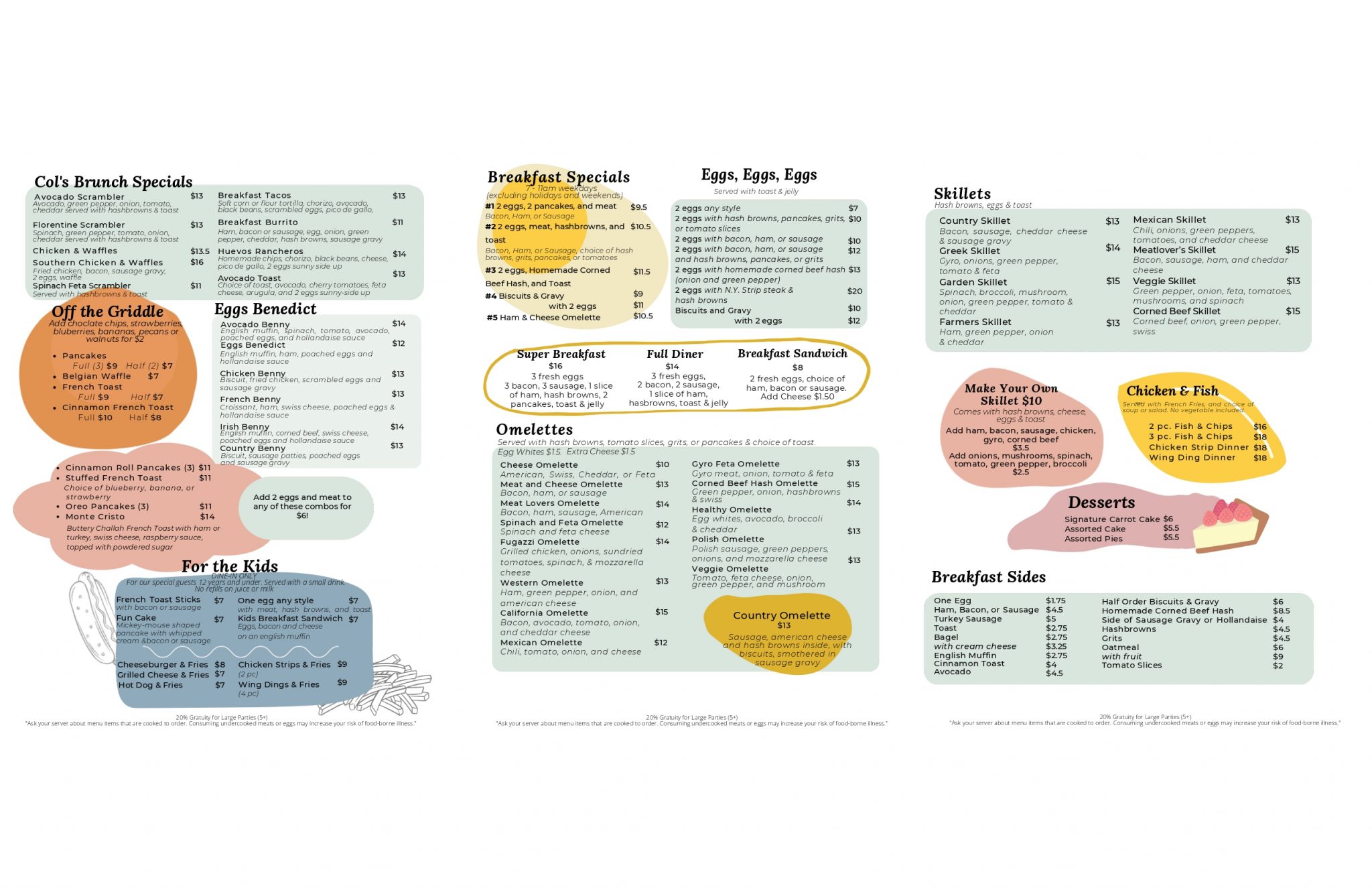 Menu – Col's Place